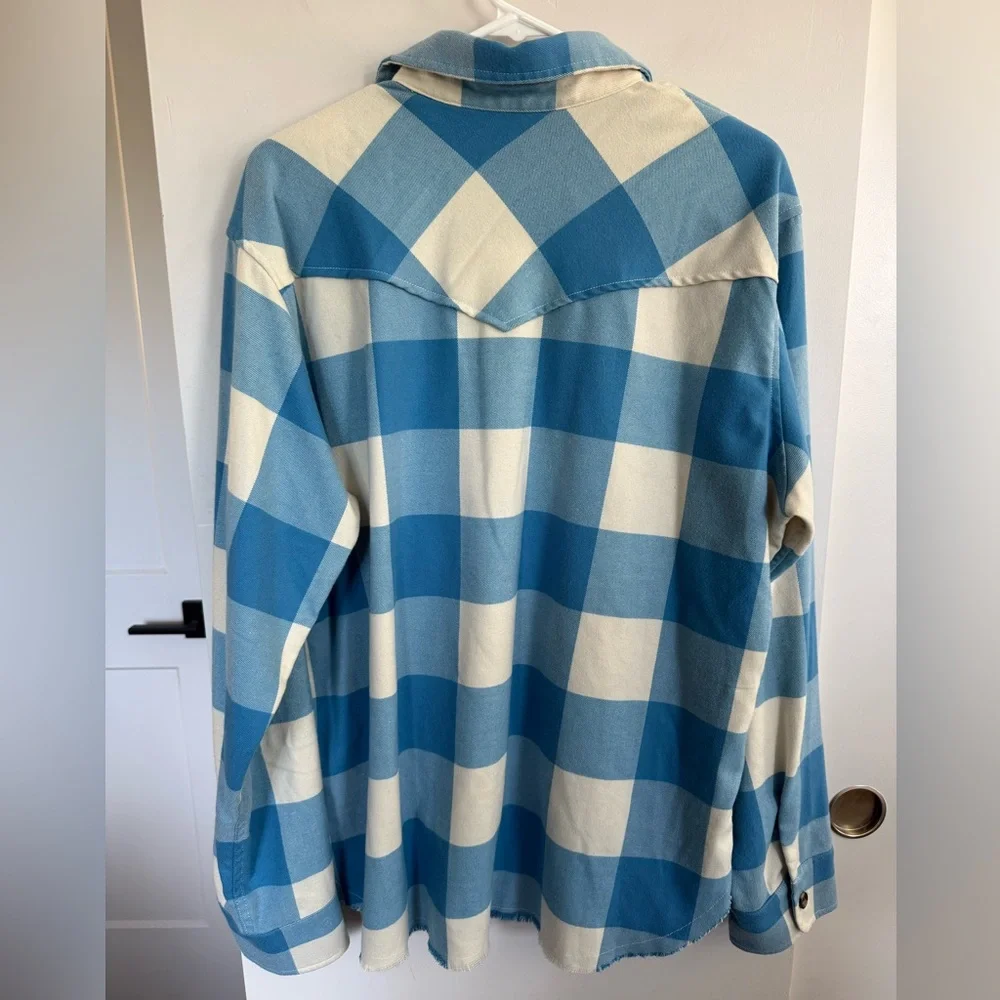 NWT Aviator Nation Plaid Flannel Light Weight Western Shirt Size XL Unisex - Picture 5 of 5